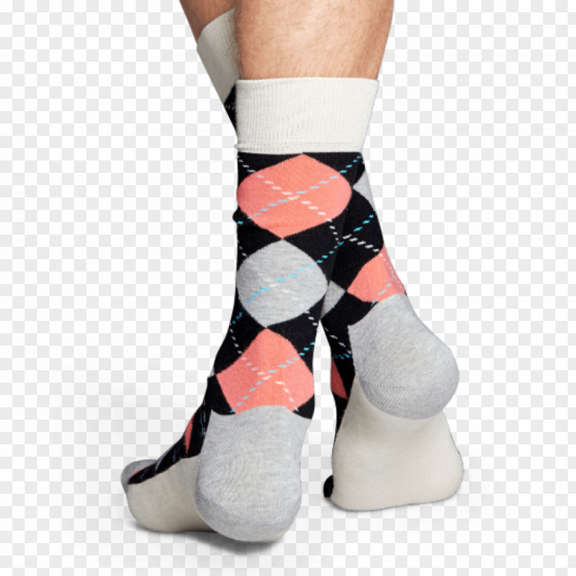 Argyle Pattern Sock Ankle Knee Shoe PNG