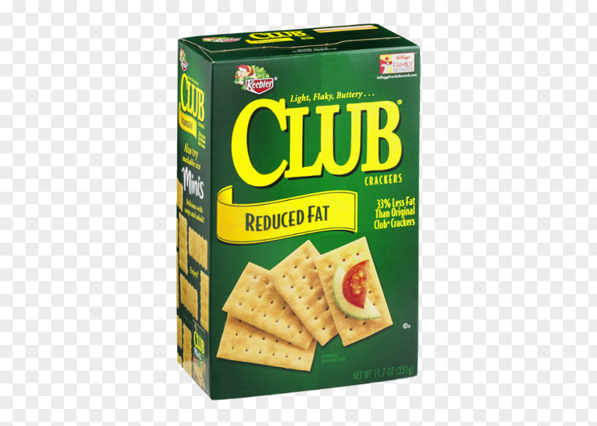 Butter Keebler Club Reduced Fat Crackers Minis Original PNG