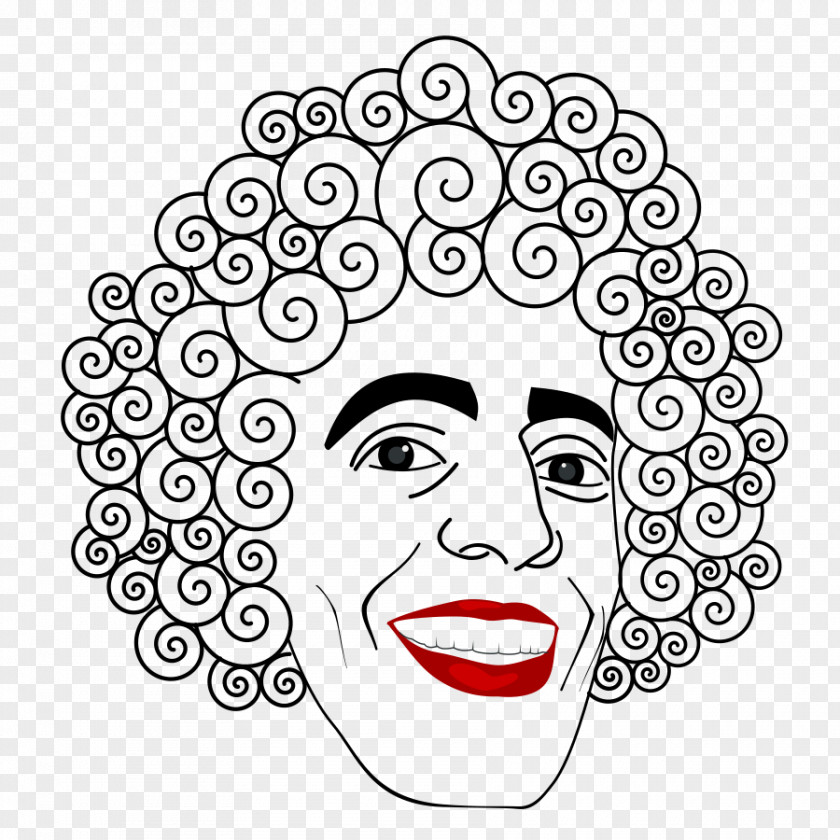 Curly Black Hair Frizz Clip Art PNG
