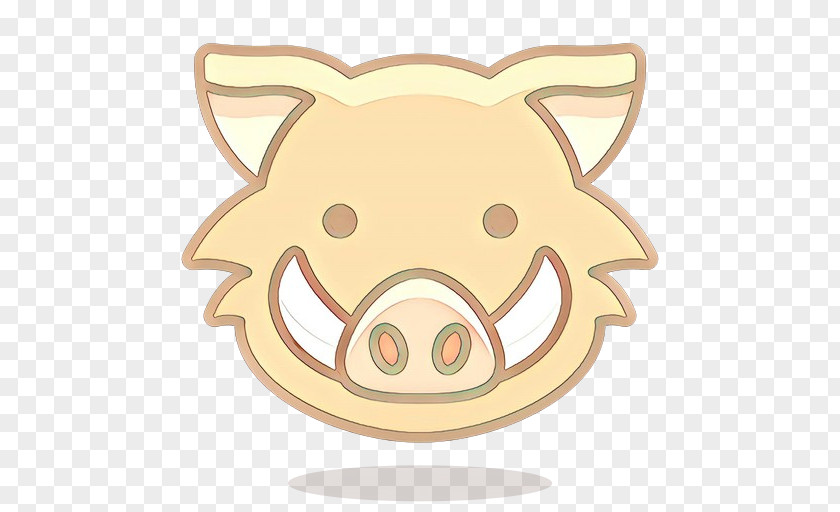 Domestic Pig Boar Cartoon Suidae Head Snout Nose PNG