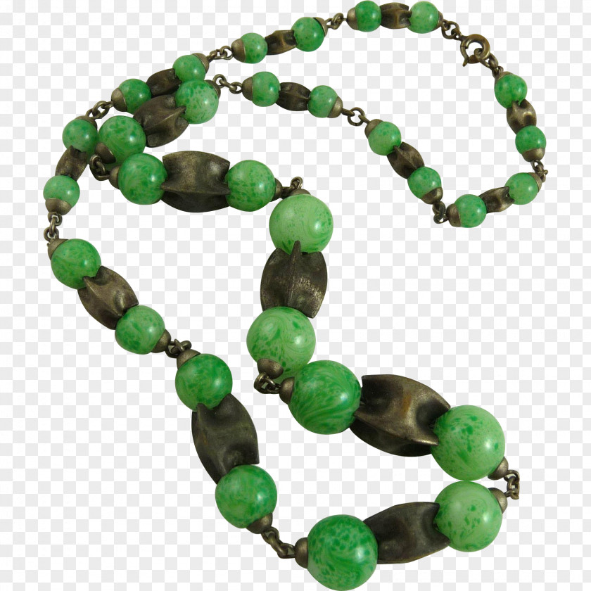 Emerald Bead Necklace Jade Turquoise PNG