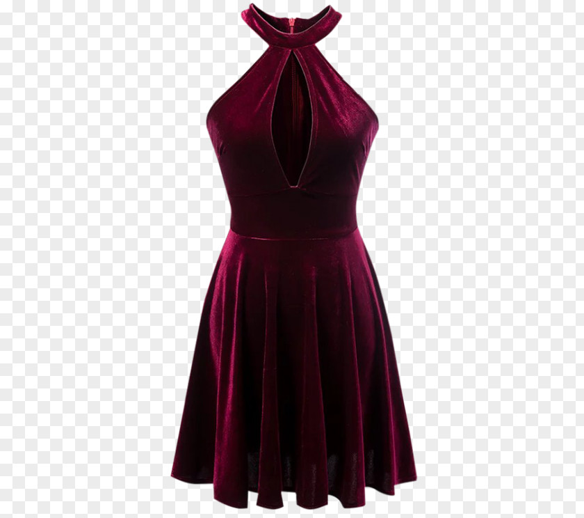 Dress Party Velvet Sleeve Fashion PNG