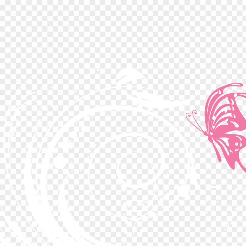Pink Butterfly Black And White Pattern PNG