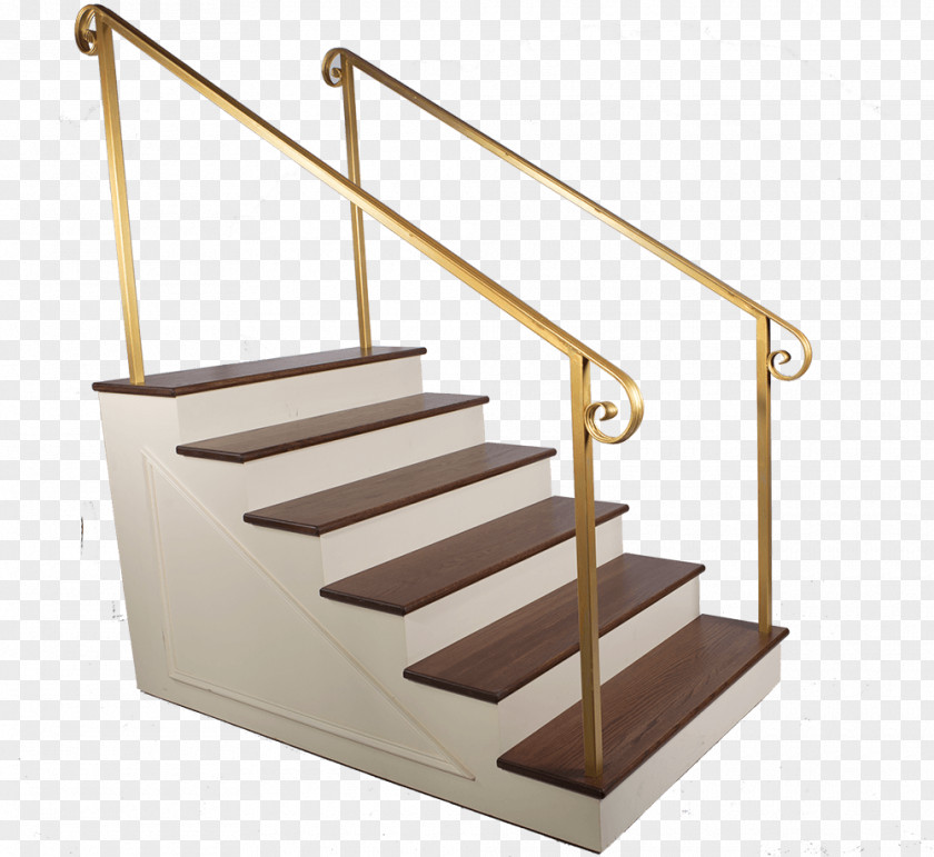 Striped Column Stairs Handrail Wood PNG