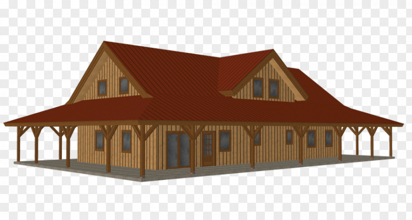 3d Model Home Kit House Barn Pole Building Framing PNG