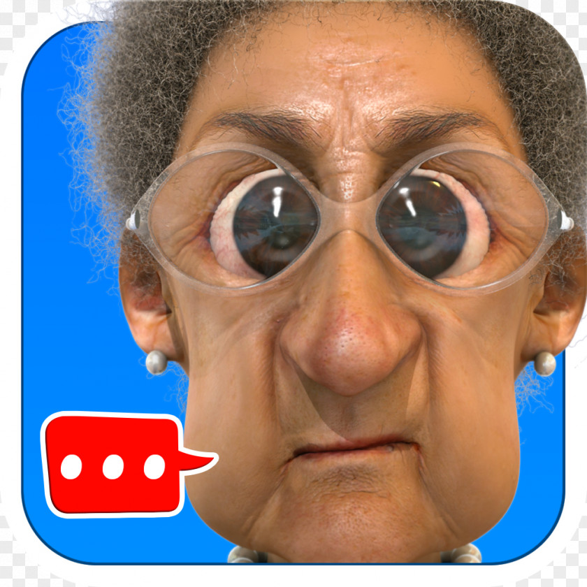 Grandma Face Glasses Cheek Eye Goggles PNG