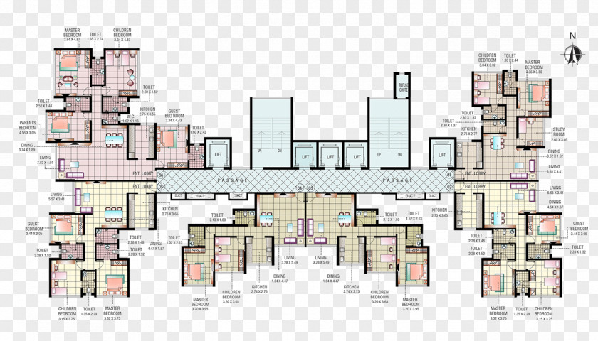 House Mahavir Universe Bhandup Floor Plan Apartment PNG