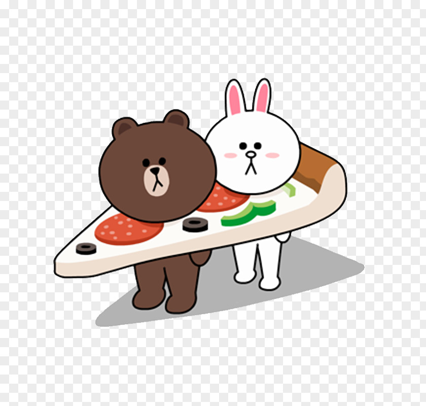 Line Brown Sticker Friends Bear PNG