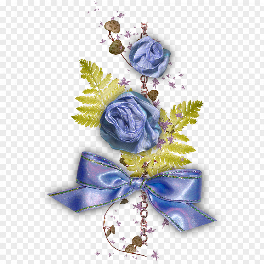 Blue Satin Flower Plant Decoration Pattern Silk PNG