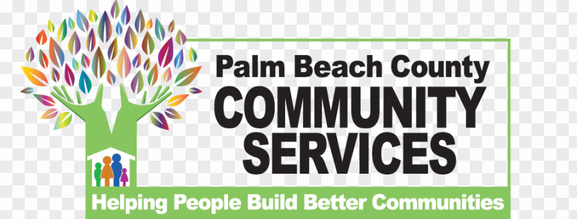 COMMUNITY SERVICE Logo Volunteering Community Service Palm Beach County Human & Veteran Services PNG