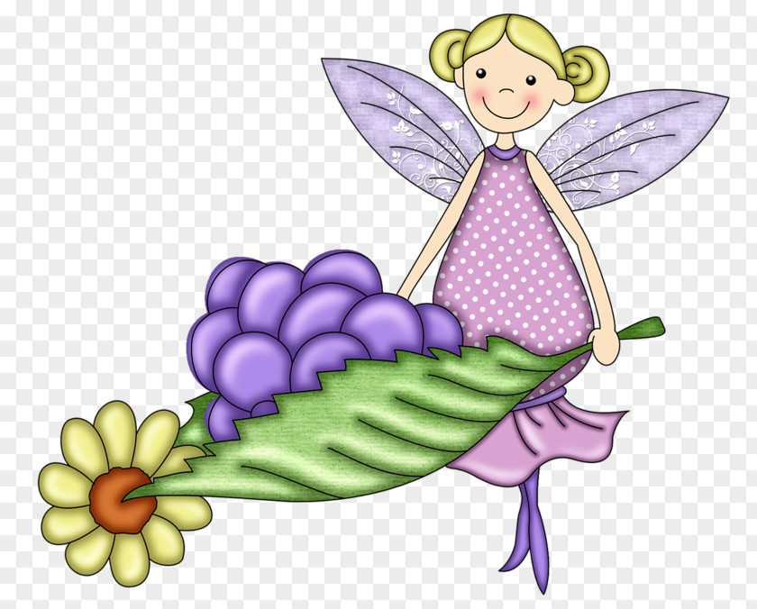 Flower Fairy Holding Fruit Clip Art PNG