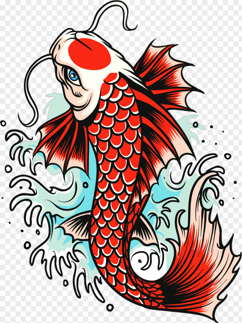 Koi Fish Carp Goldfish Tattoo PNG
