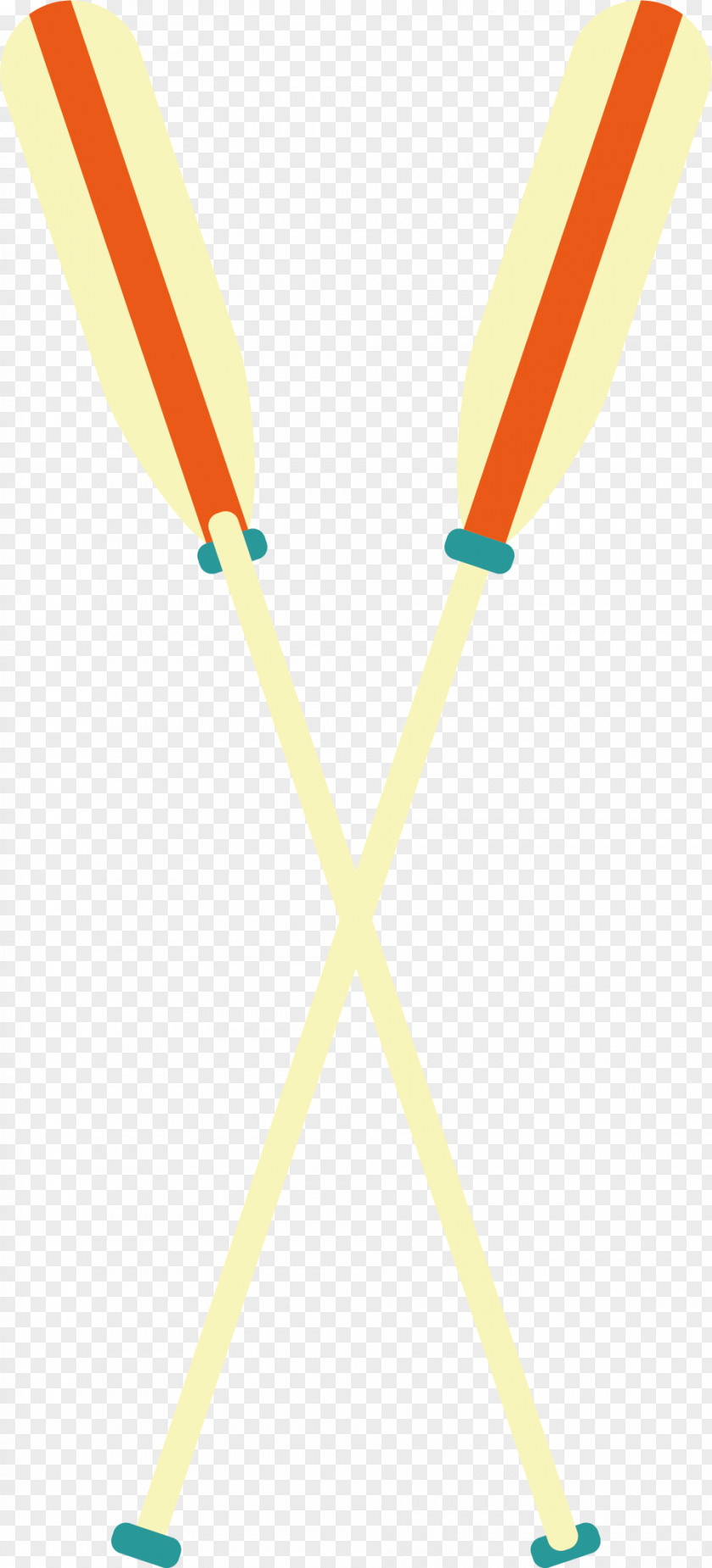 Vector Hand-painted Rowing Oars Oar PNG