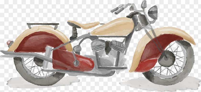 Watercolor Background Vintage Motorcycle Euclidean Vector Clothing PNG