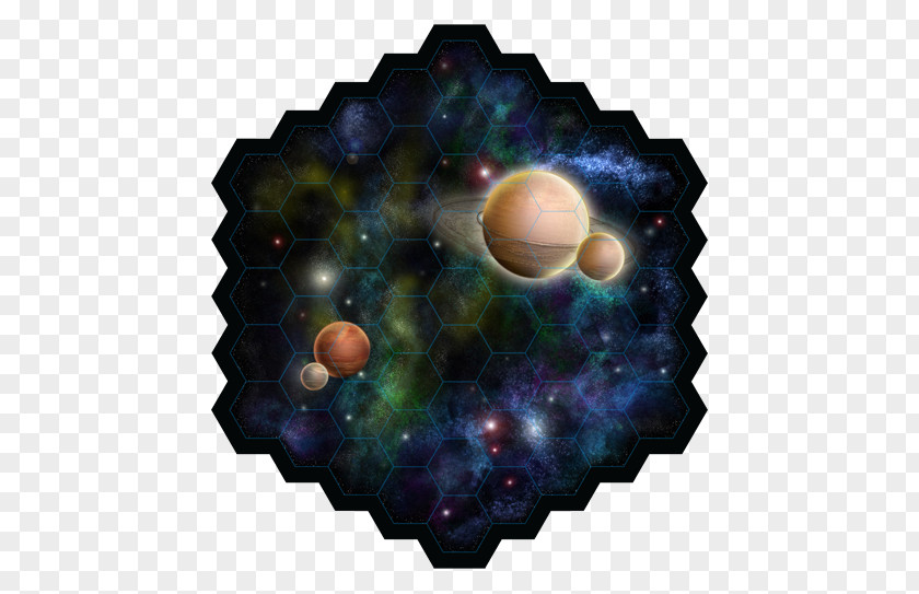 Deep Space Fractal Art Sphere PNG