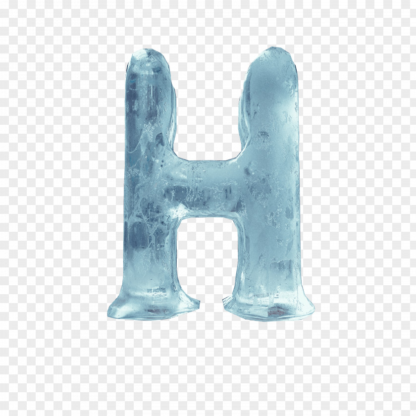 Blue Ice H Sculpture PNG