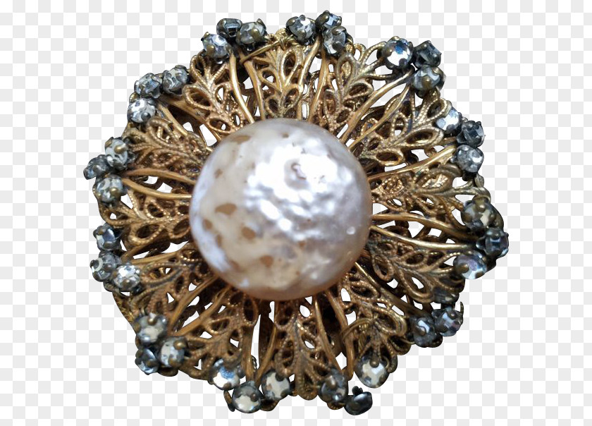 Jewellery Brooch Earring Filigree Pearl PNG
