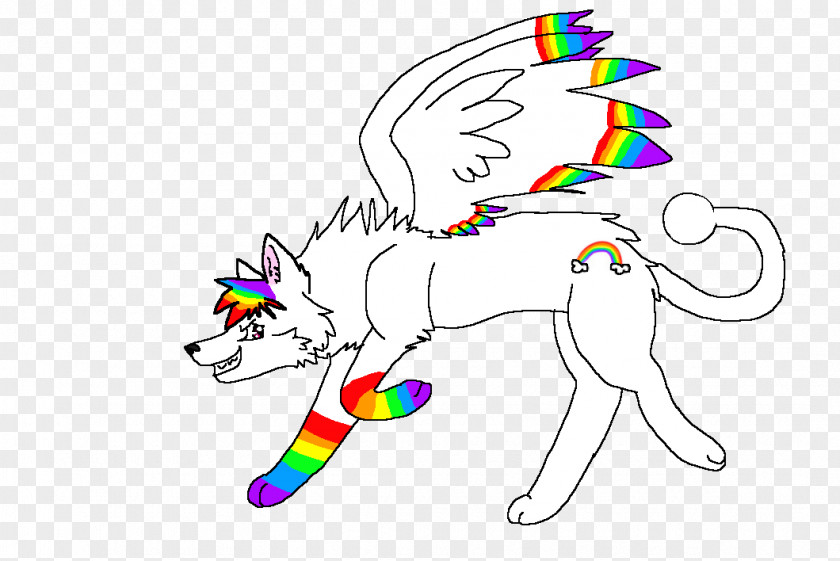 Rainbow Ice Drawing Carnivora Line Art Clip PNG