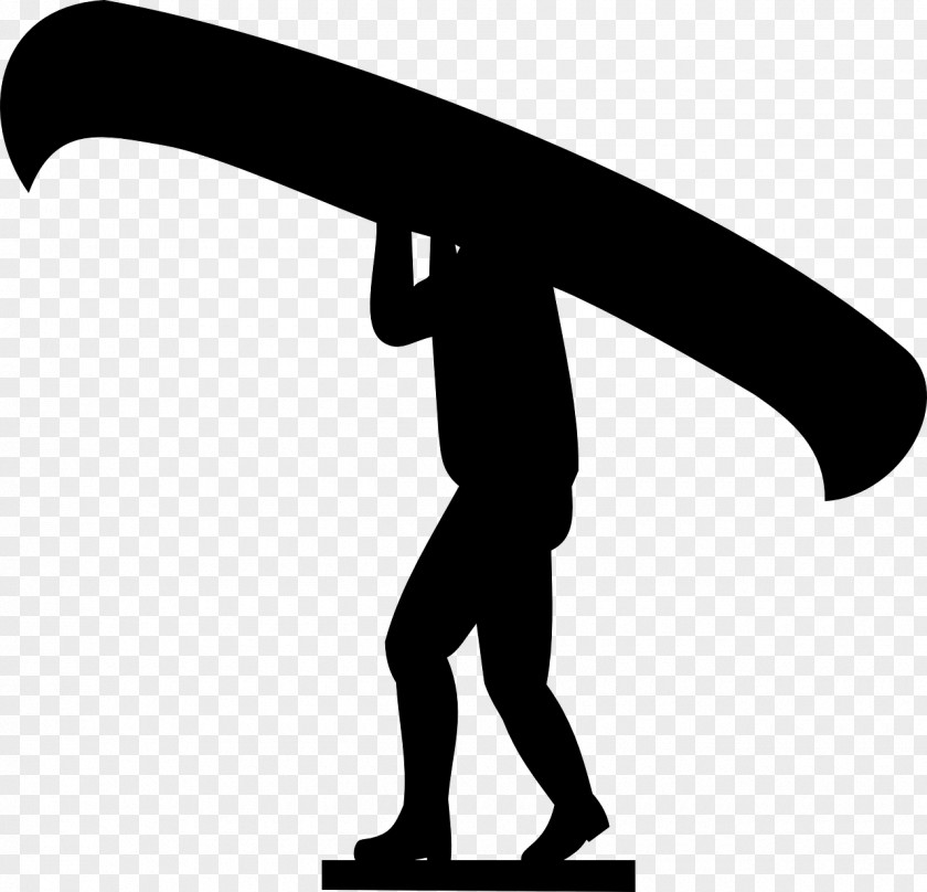 Silhouette Canoe Rowing Clip Art PNG