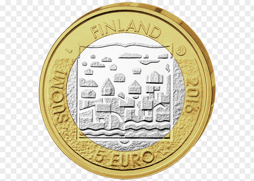 Coin 2 Euro President Of Finland 5 Note PNG