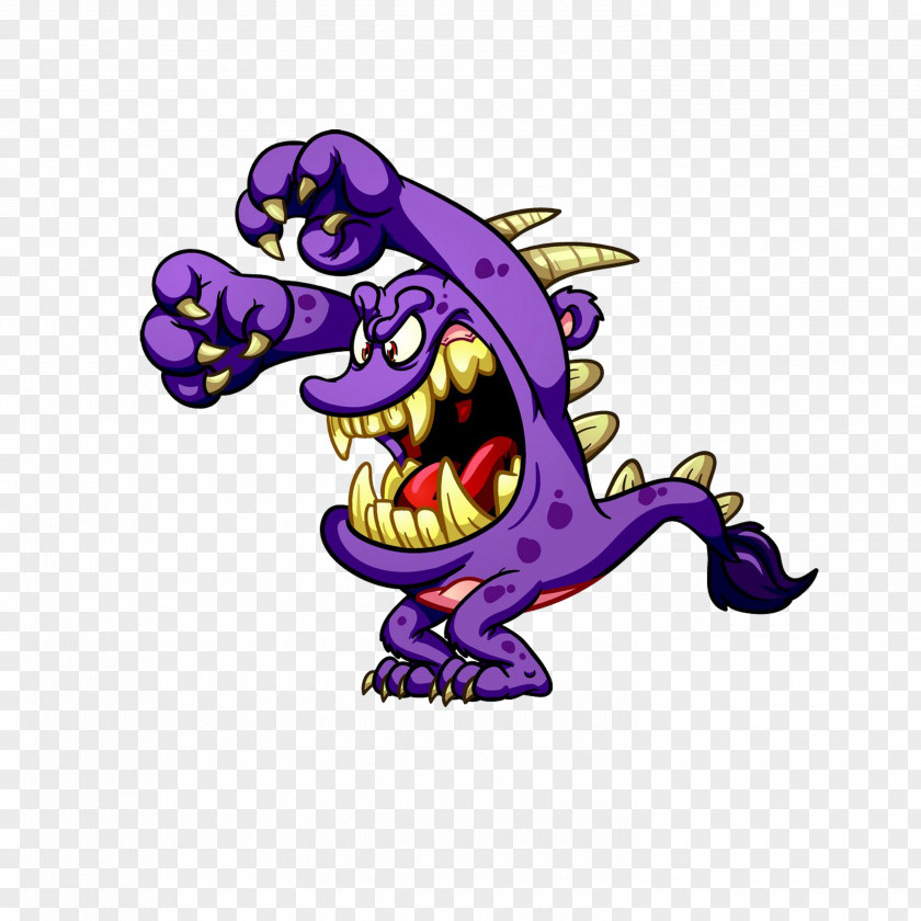 Purple Monster Cartoon Royalty-free Clip Art PNG