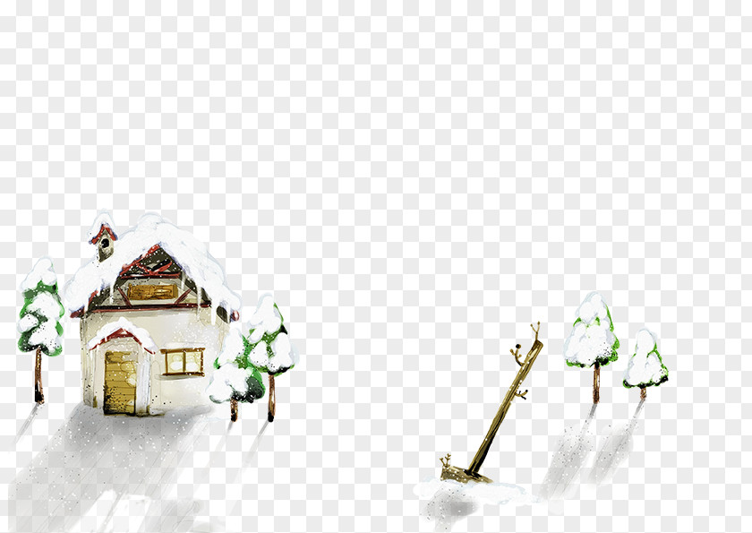 Winter House Cartoon Display Resolution Wallpaper PNG