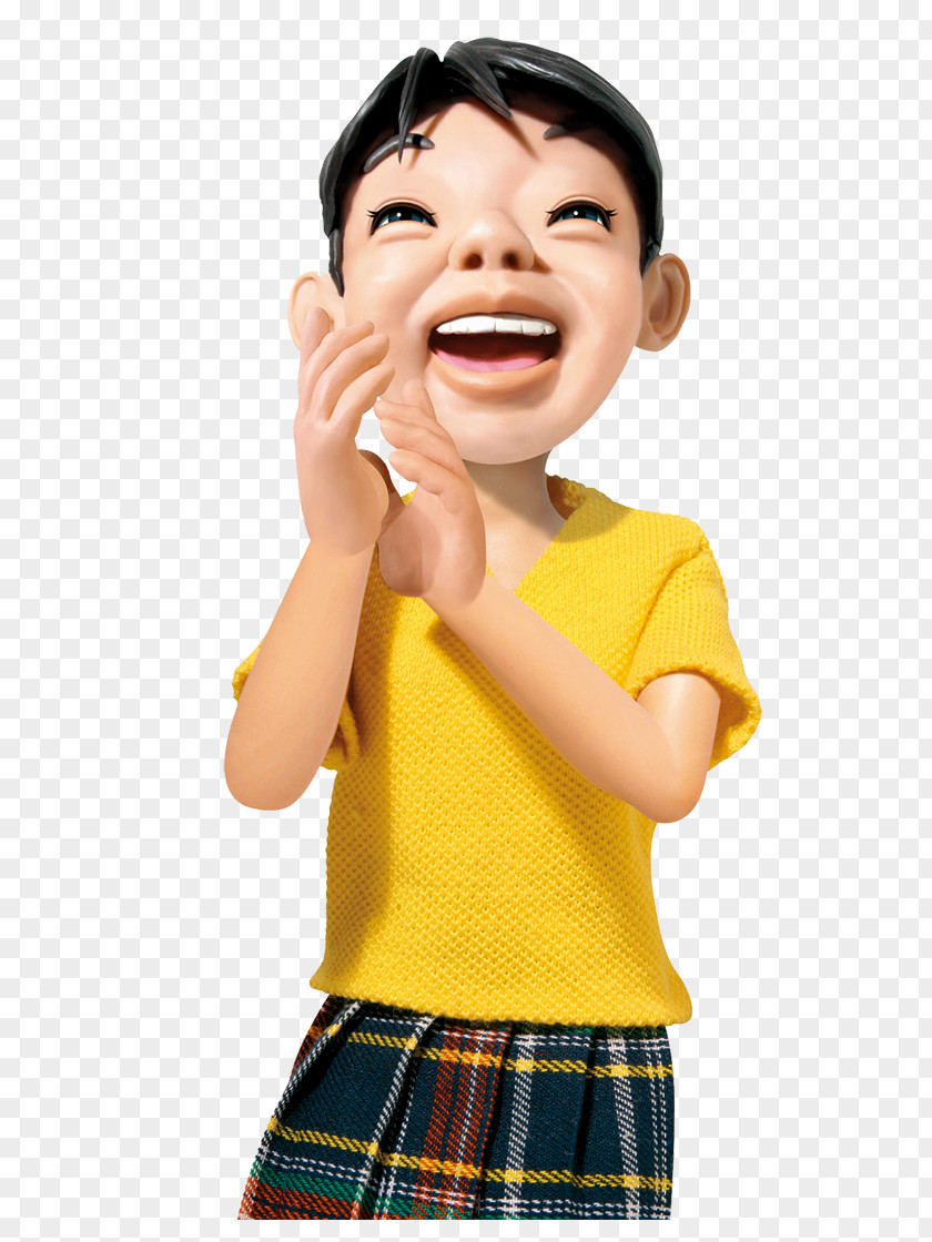 A Little Boy Applauded By 3D Characters Clapping Applause Cartoon Illustration PNG