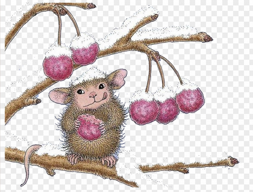 Mouse Fruits Computer Drawing Cross-stitch Illustration PNG