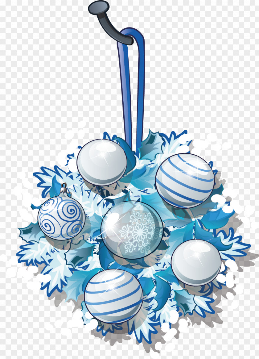 Blue Snowflake Ornaments Holiday Decorations Download Christmas Ornament PNG