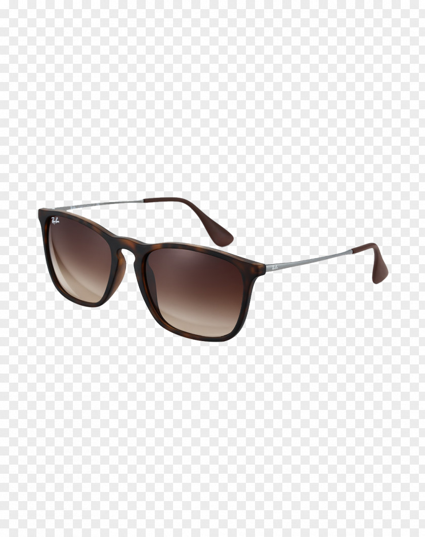 Dark Brown Square Metal Frame Sunglasses PNG