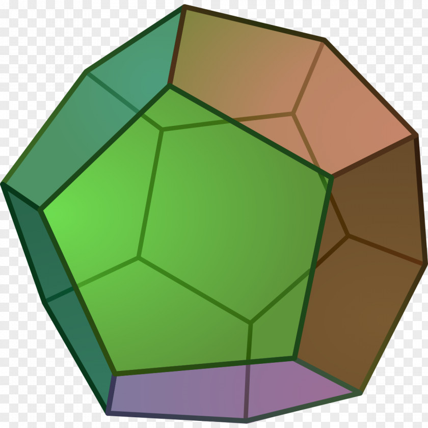 Euclidean Dodecahedron Face Platonic Solid Regular Polyhedron Pentagon PNG