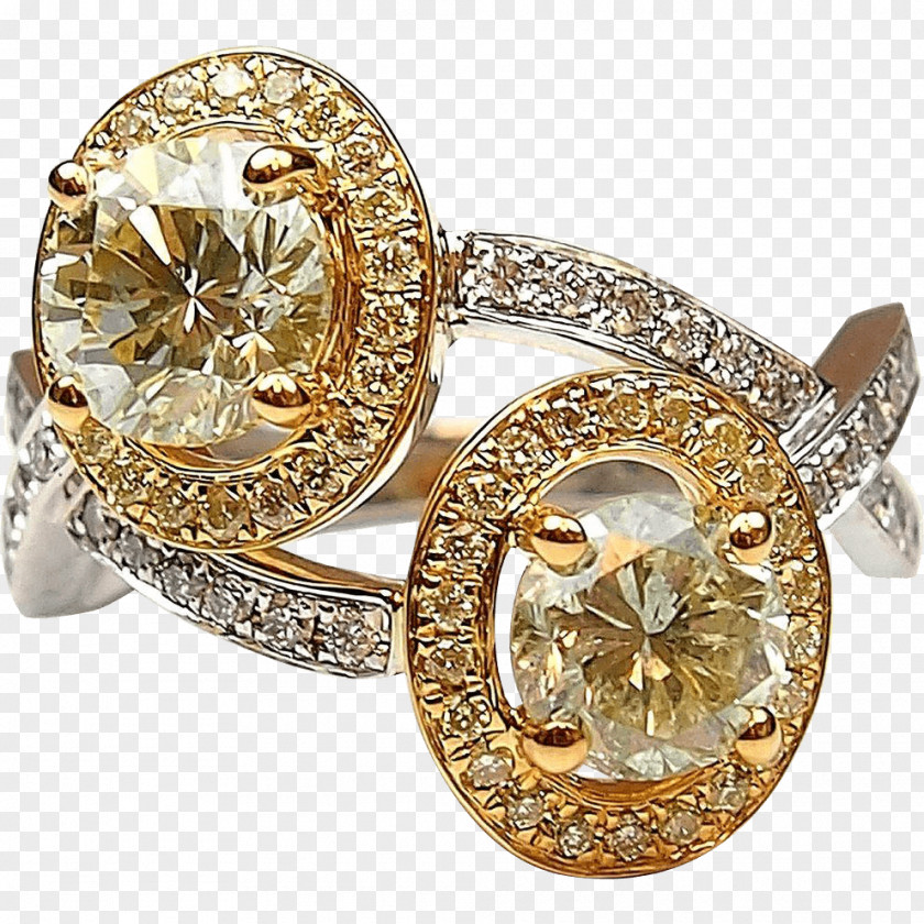 Gold Halo Earring Gemological Institute Of America Diamond PNG