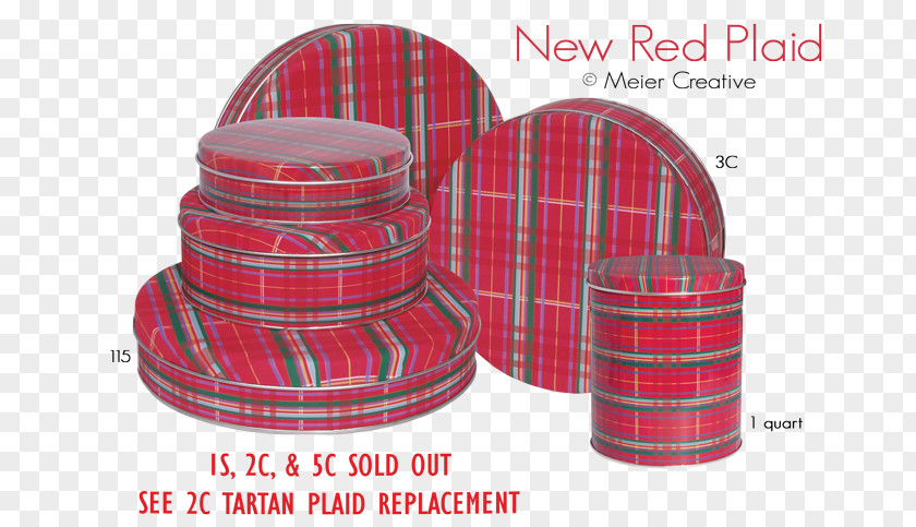 Red Sold Out Tartan Hat PNG