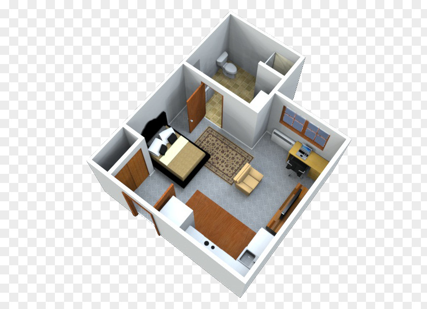 3d Home 3D Floor Plan Studio Apartment House PNG