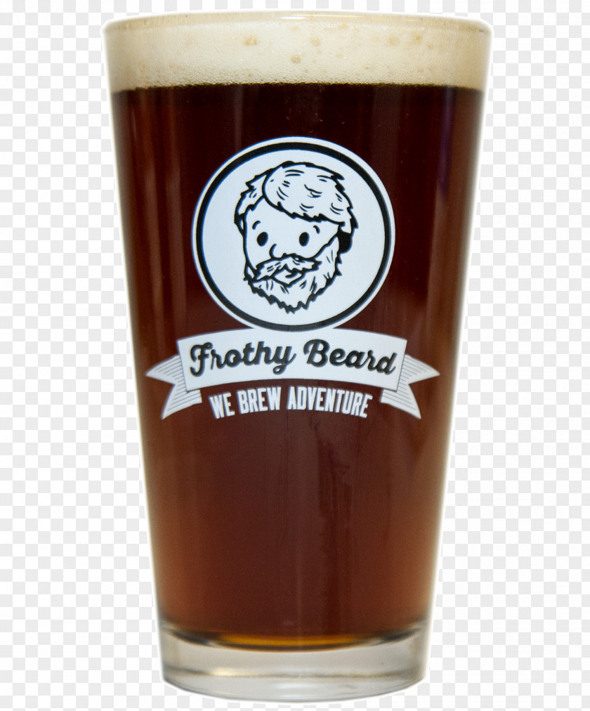Brown Beard Irish Red Ale Beer Stout Pint Glass PNG