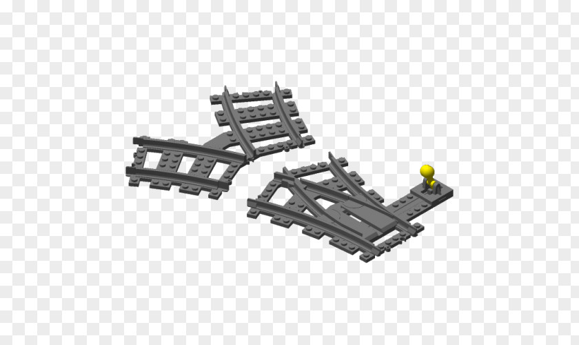 Curved Railroad Switch Lego Trains Rail Transport Track Wye PNG
