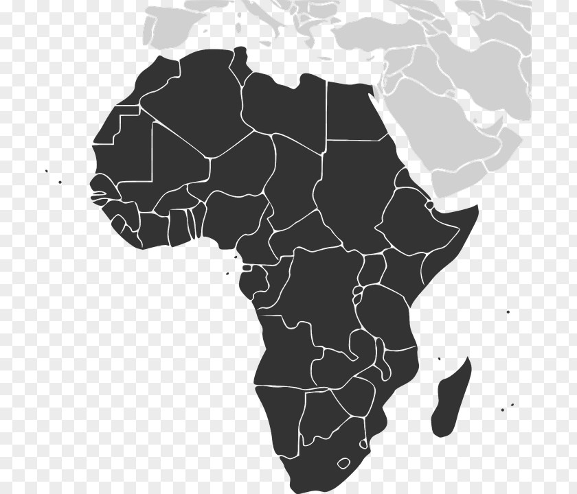 Map Central Africa Blank Vector PNG