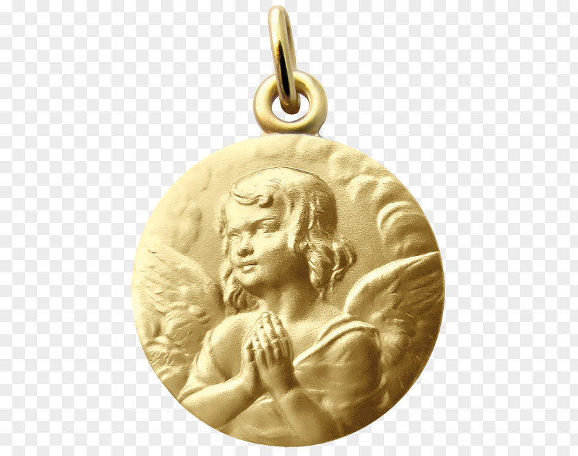 Medal Gold Locket Carat Angel PNG