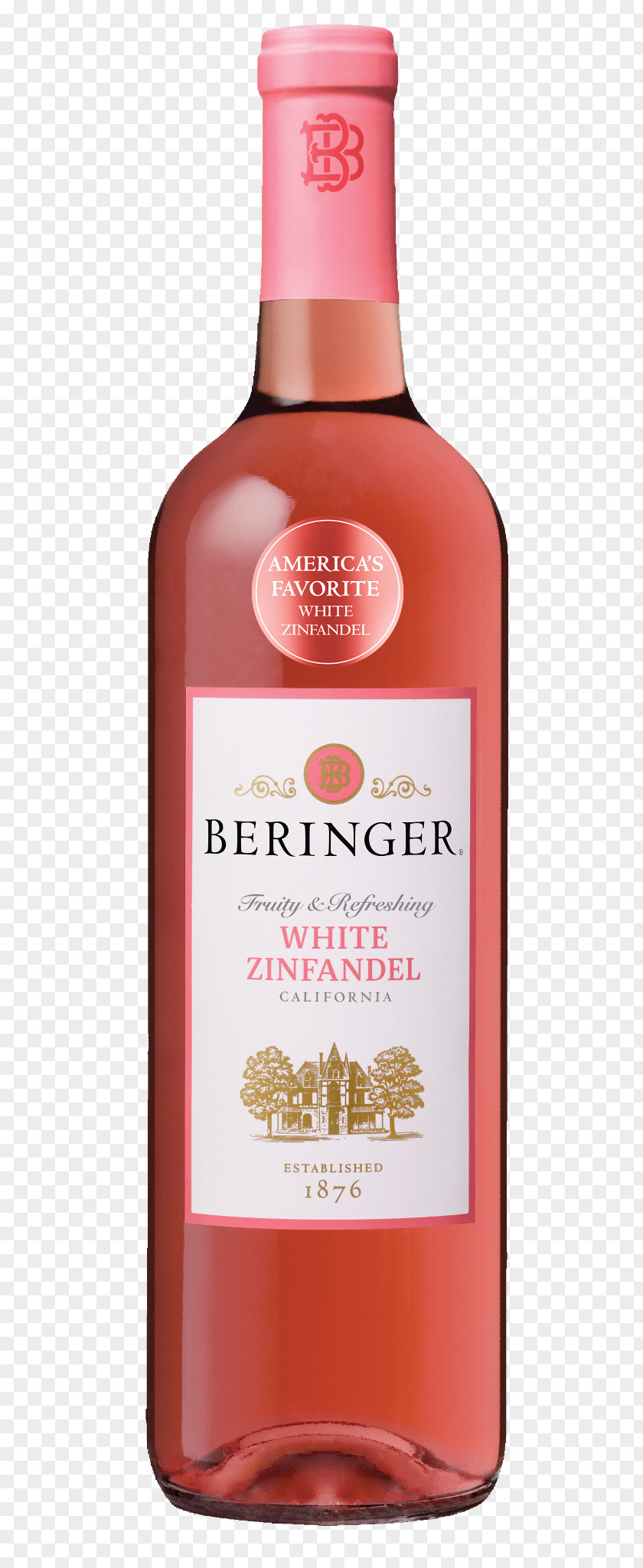 Wine White Zinfandel Beringer Vineyards Red PNG