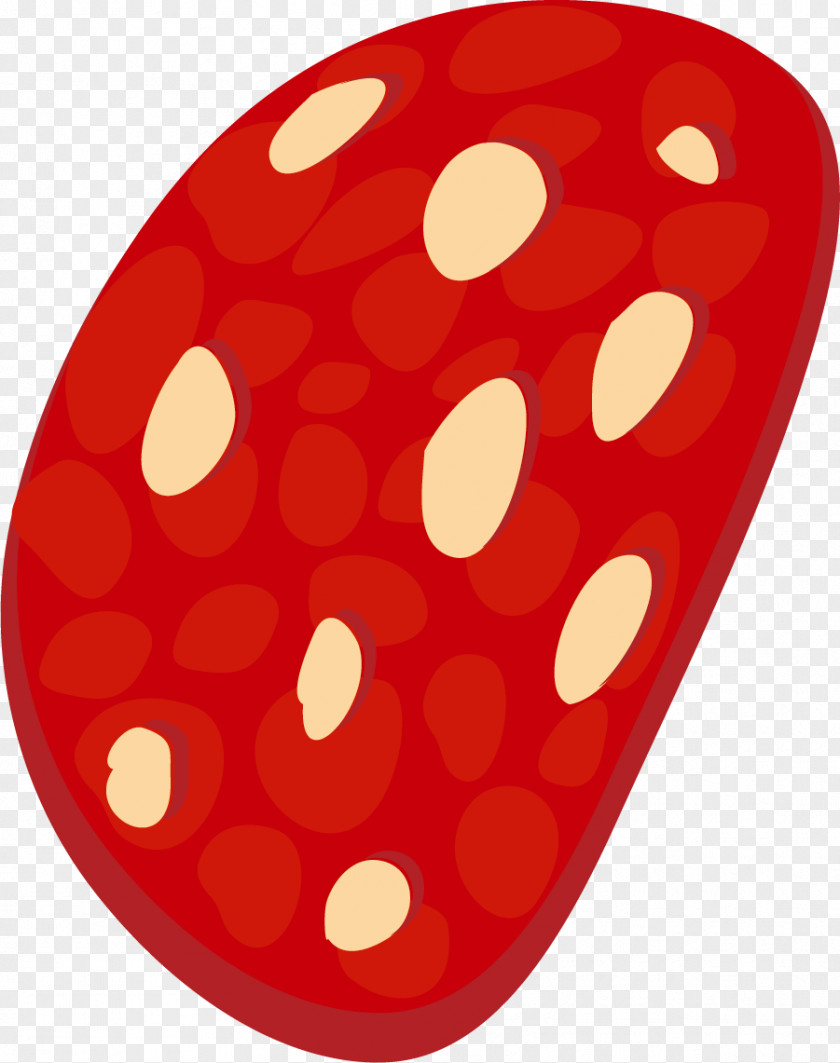 Hand Painted Red Ham Sausage PNG