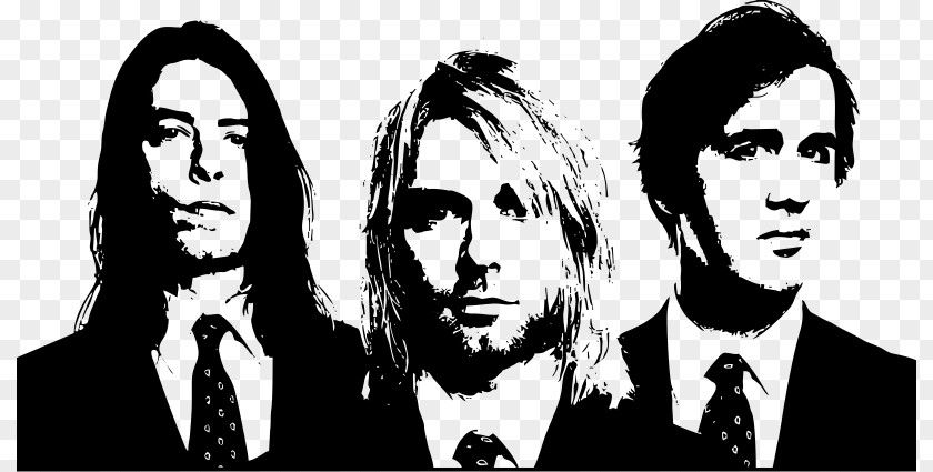 Kurt Cobain Nirvana Dave Grohl Krist Novoselic With The Lights Out PNG
