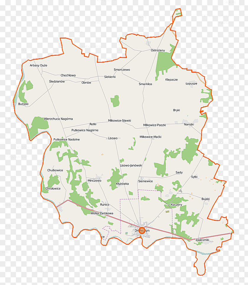 Map Drohiczyn Klepacze, Siemiatycze County Smarklice Rotki Runice PNG