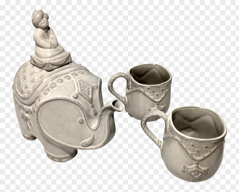 Teapot Jug Pottery Cup Silver PNG