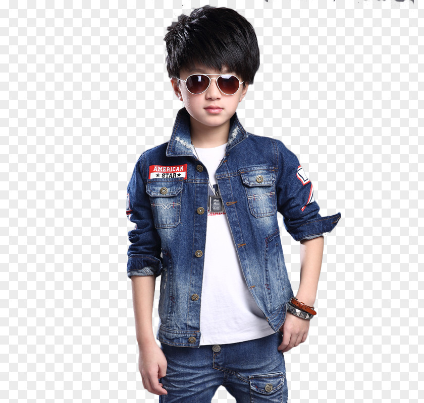 Wear Denim Jacket Standing Boy T-shirt Clothing PNG