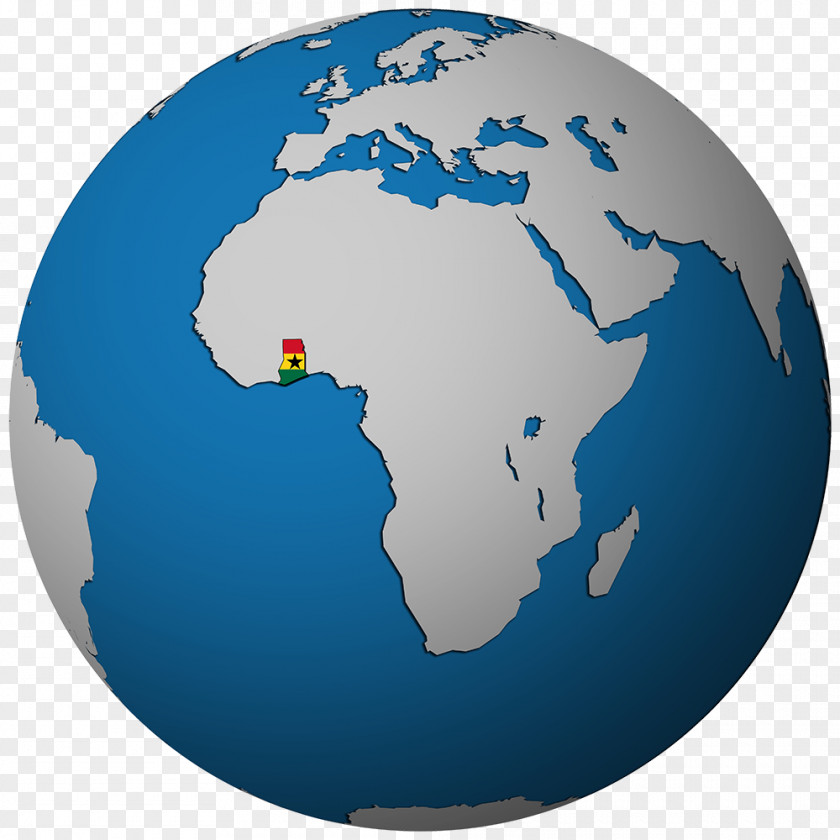 Africa Ghana Globe World Map PNG