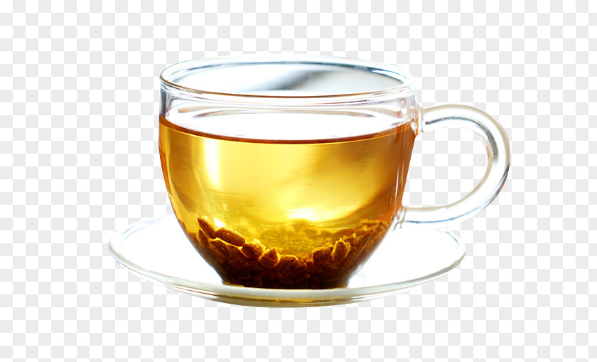 Golden Cup Of Tea Cassia Barley Coffee Earl Grey Mate Cocido PNG