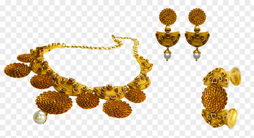 Necklace Body Jewellery Gold Amber PNG