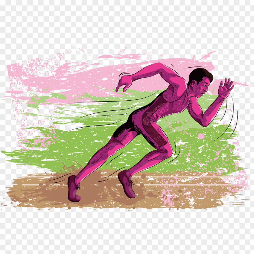 Running Man Illustration PNG