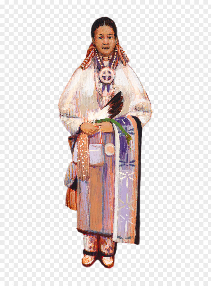 Watercolor Native Robe Costume Design Kimono PNG
