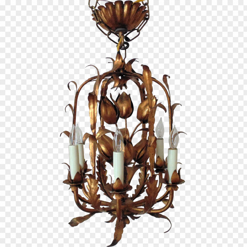 Birdcage Chandelier Ceiling Light Fixture Iron Maiden PNG